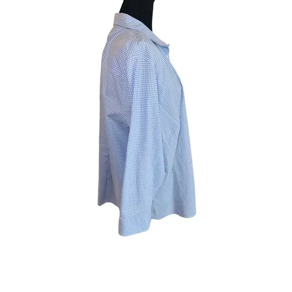 Lauren Ralph Lauren Blue Boxy Button Down Shirt - Picture 3 of 12